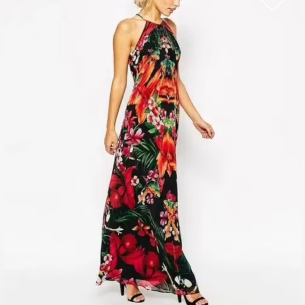 NWT Ted Baker London Mircana Toucan Maxi Dress Tropical - 2